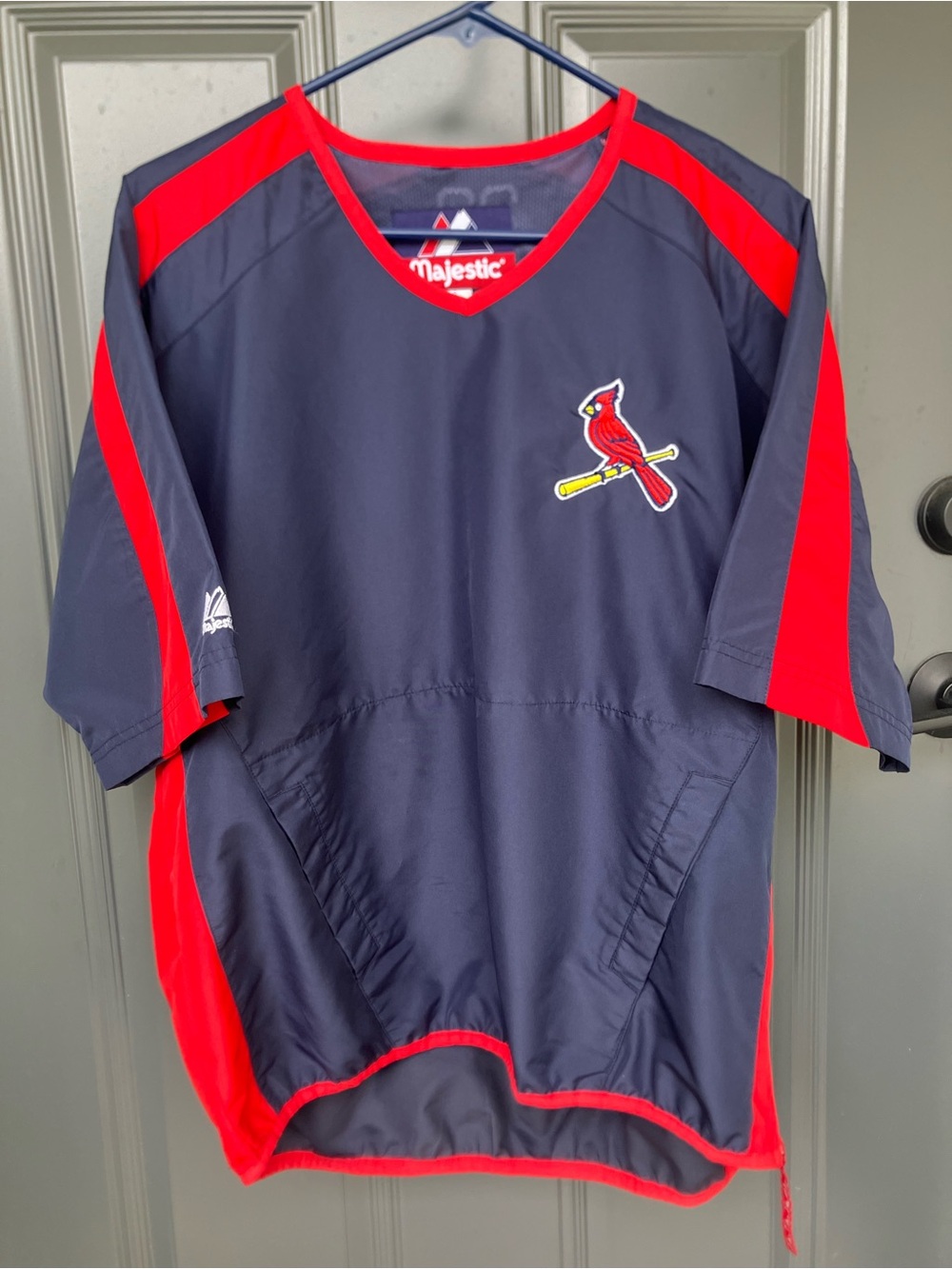 Majestic Cardinals Logo Baseball Pullover Windbreaker Jersey 22 Size Small